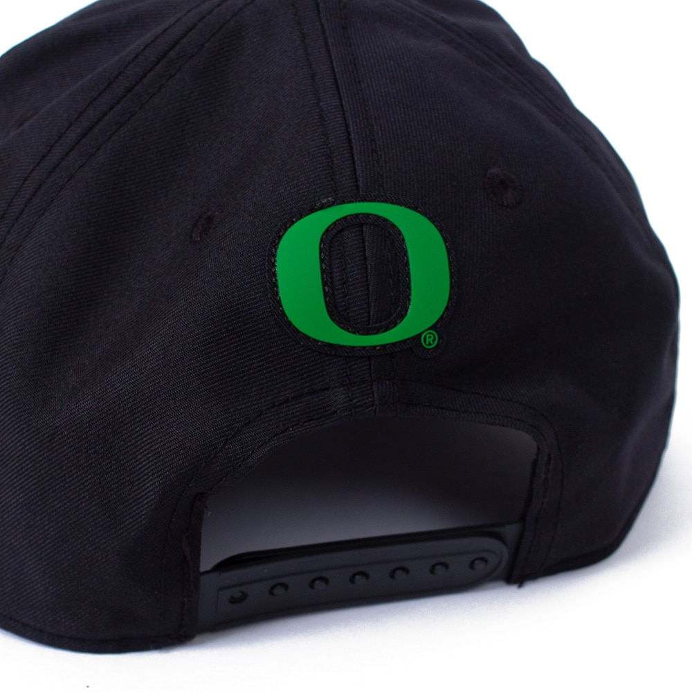Classic Oregon O, Nike, Black, Curved Bill, Polyester, Accessories, Unisex, Sideline, Rise, Practice, Structured, Adjustable, Hat, 882720